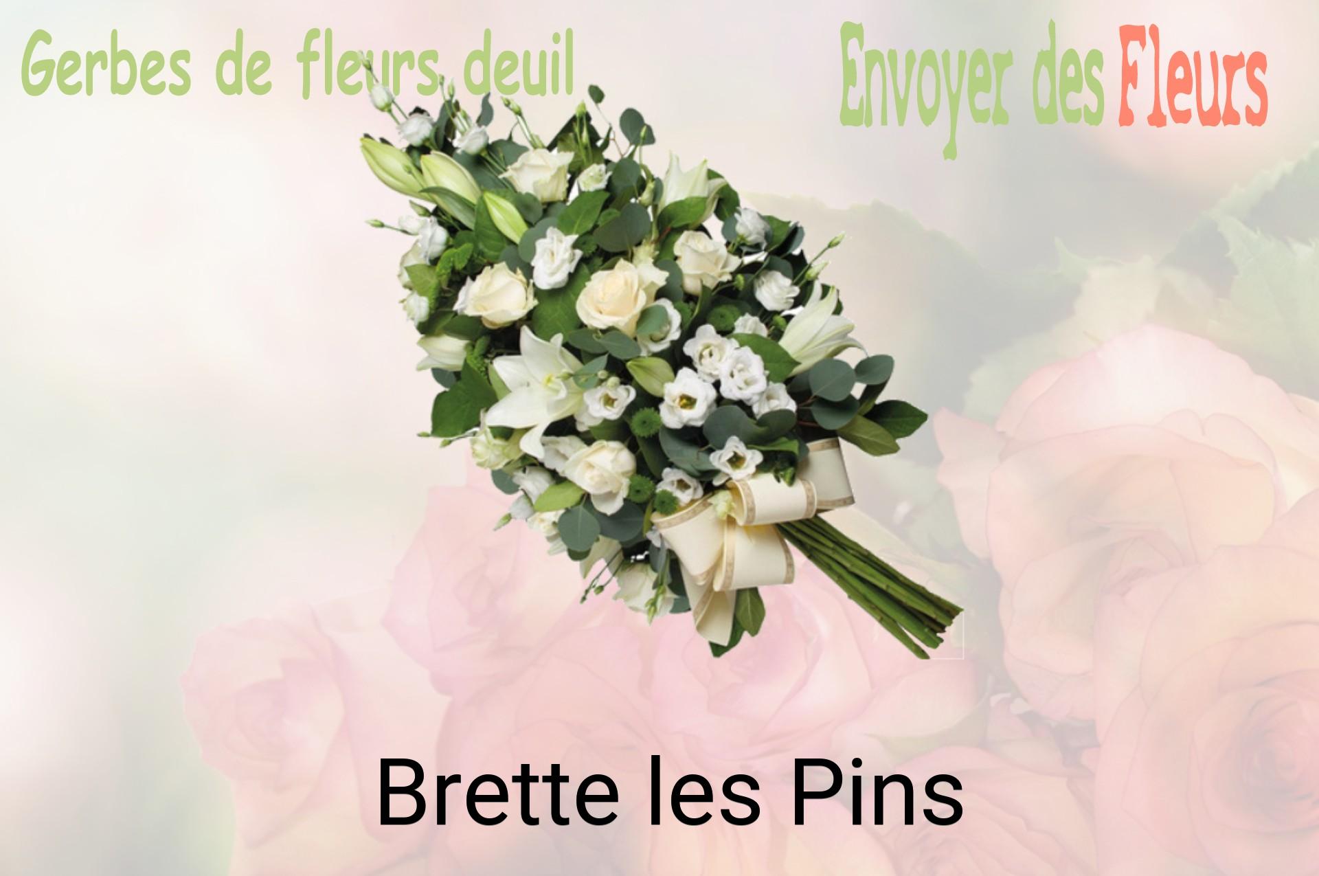 Gerbe de fleurs de deuil livrée à Brette-les-Pins